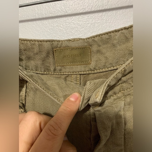 MOTHER The Private Cargo Sneak Jeans Size 32 in Olive Green - Picture 13 of 13
